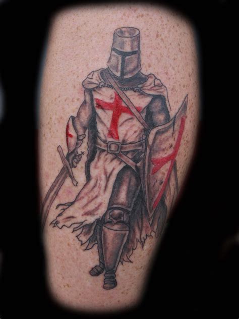 Templar knight tattoo, knight tattoo, warrior tattoo, sword tattoo, leg tattoo. | Sword tattoo ...