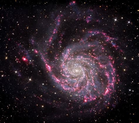 M101 Pinwheel Galaxy In H Alpha And Continuum Light