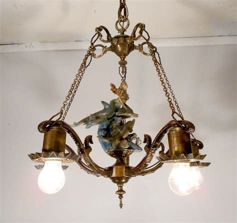 Classic Antique Style Mermaid Nautical Chandelier Ceiling Fixture Lamp