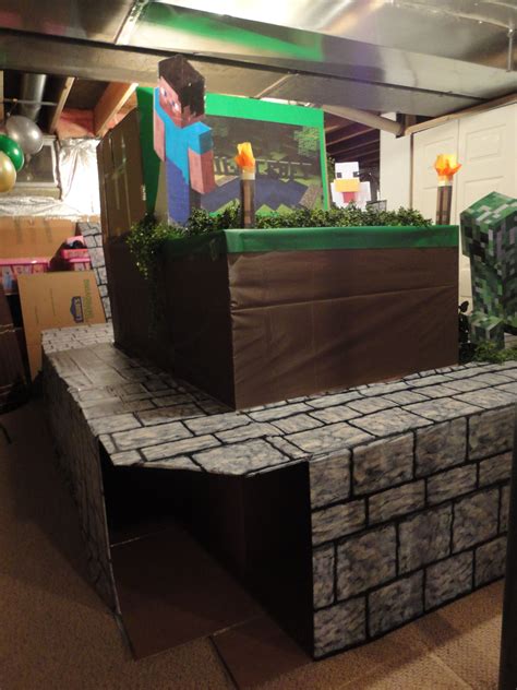 Ultimate Minecraft Fort I Made This With 28 Cardboard Boxes For My Son