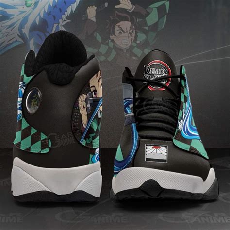 Tanjiro Kamado Jordan 13 Sneakers Water Breathing Demon Slayer Shoes