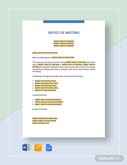 21 Notice Examples And Templates In Word Examples