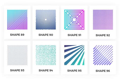 100 Unique Geometric Shapes Custom Designed Graphic Objects