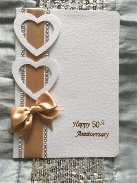 Pin By Jeanette Massey On Cards Anniversary Cards Handmade 50th