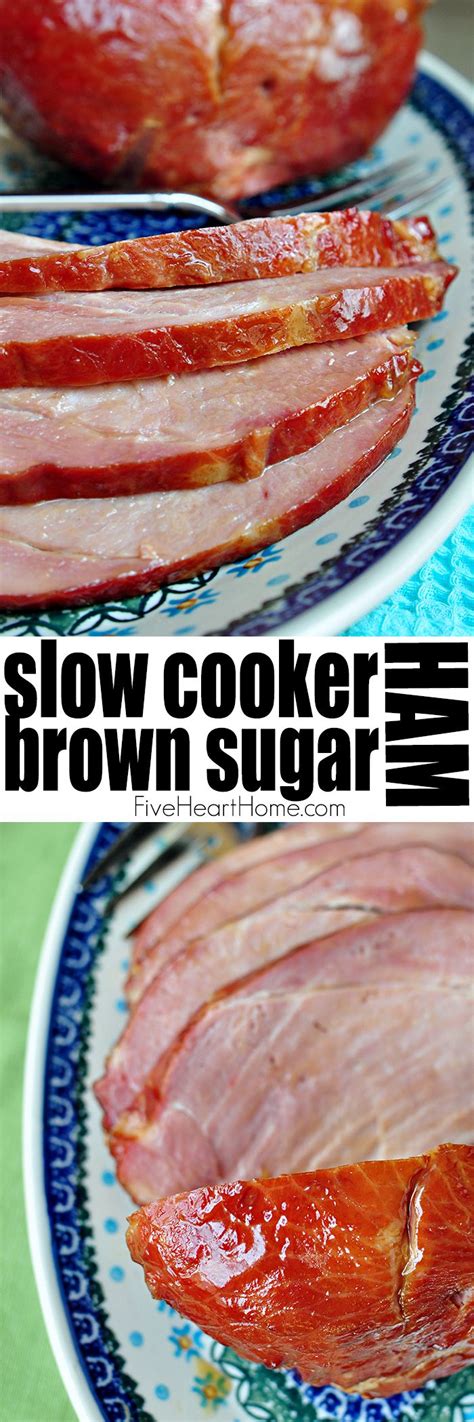 This 4 ingredient pineapple brown sugar glaze makes a regular spiral sliced ham taste completely amazing. Slow Cooker Brown Sugar Ham ~ an effortless way to cook your holiday ham in the crock pot with a ...