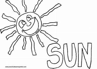 Weather Coloring Pages Sun Preschool Seasonal Printable