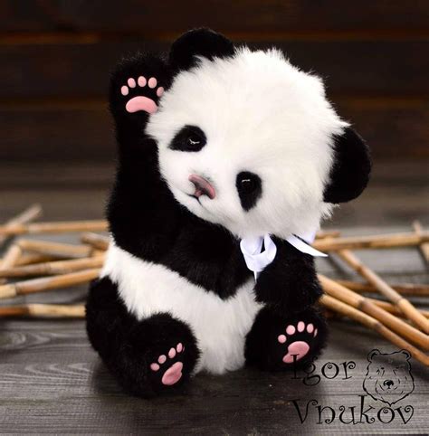 Panda Sue Jinmade To Order Handmade Plush Collectible Stuffed Toy