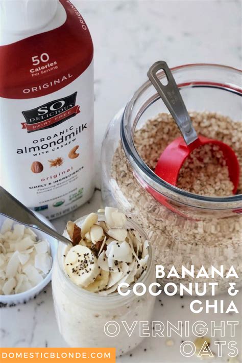 The blueberries add a burst of sweetness. Banana, Coconut & Chia Overnight Oats | Recipe | Coconut chia, Recipes