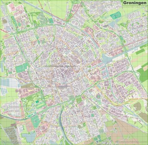 large detailed map of groningen map detailed map groningen