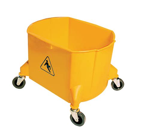 Plastic Oval Bucket 26 Qts With Wheels Yellow Groupe Gilco One Of