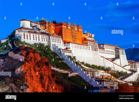 Potala Palace Former Dalai Lama Residence In Lhasa In Tibet The