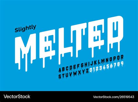 Melting Style Font Design Royalty Free Vector Image