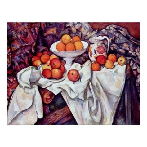 Still Life With Apples And Oranges By Paul Cezanne Print Paul Cezanne