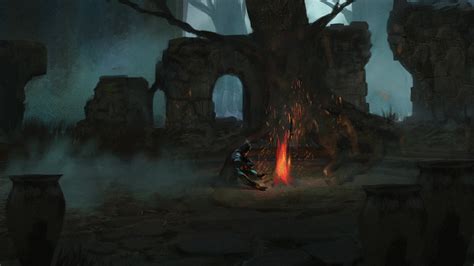 Dark Souls Bonfire Dark Souls Night Ruin Warrior Hd Games Wallpapers