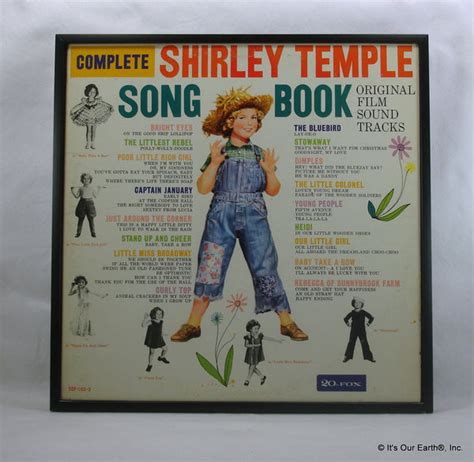 Shirley Temple Framed Album Cover Complete Songbook 1961 Its Our