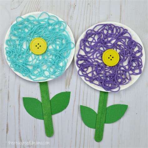Mixed Media Flower Craft For Kids The Resourceful Mama