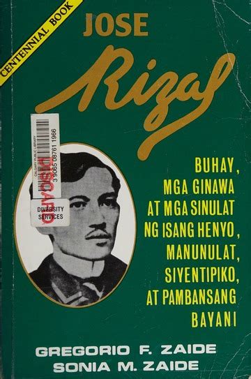 Jose Rizal Buhay Mga Ginawa At Mga Sinulat Ng Isang Henyo Manunulat