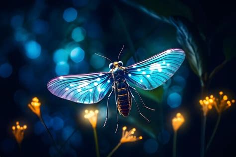 Premium Ai Image A Dazzling Firefly Emitting Its Soft Glow In The