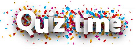 Quiz Time Card With Colorful Confetti Royalty Free Vector
