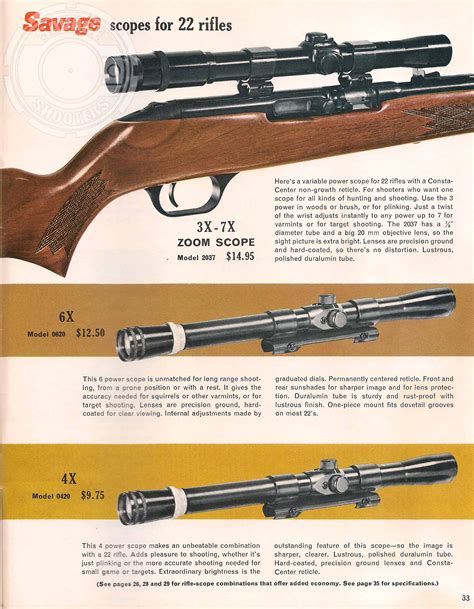 Savage Shooters Savage Arms 1967 Print Catalog