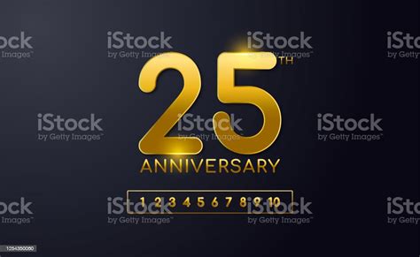 Happy 25th Anniversary Background Template For Celebration Invitation