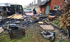 Petrol Lawnmower Sparks Fire That Destroyed Front Of House Daily Mail