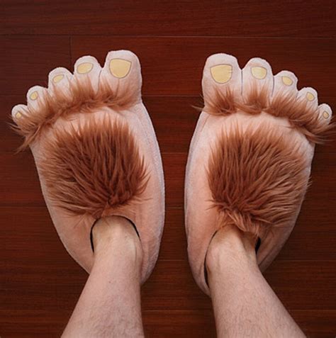 Indoor Slipper Wear Big Hairy Unisex Savage Monster Hobbit Feet