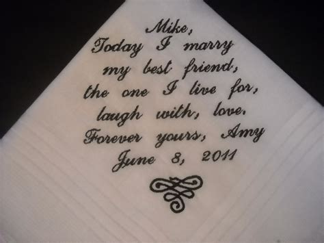 Find and read short poems for best friends.share it with your close friends via whatsapp, facebook, email, etc. Wedding Hankie Handkerchief Poem Today I marry my best friend