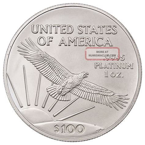 Random Date 100 1 Oz 9995 American Platinum Eagle Uncirculated Coin