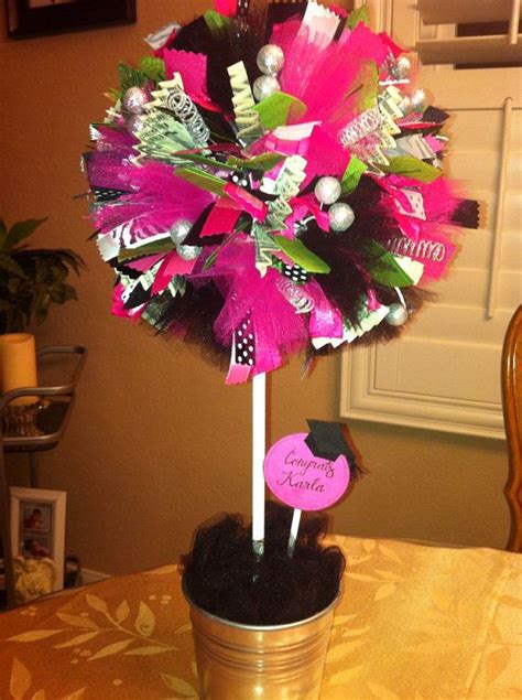A cute idea for giving money is to make a money tree topiary. Pin by Catherine Aguilar on Kayla Grad | Money trees, Money gift, Tree gift