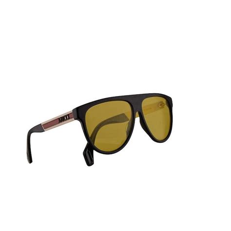 Gucci Gucci Gg0462s 001 Black Yellow Sunglasses Grailed