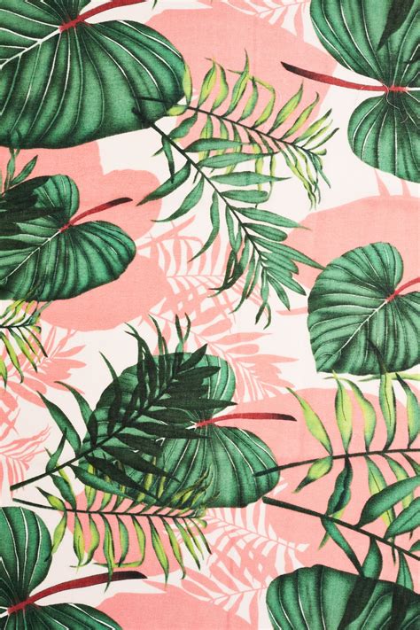 Rose Gold Pink Palm Leaf Wallpaper Mural Wall
