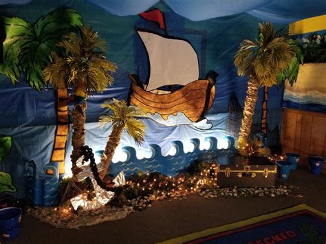Shipwrecked Vbs Kids Church Decor Jungle Decorations Beach Themed Party