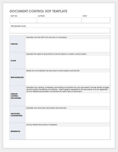 How To Create Sop Template PDF Template
