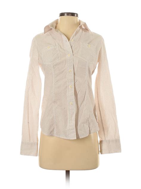 Banana Republic Women White Long Sleeve Button Down Shirt Xs Ebay