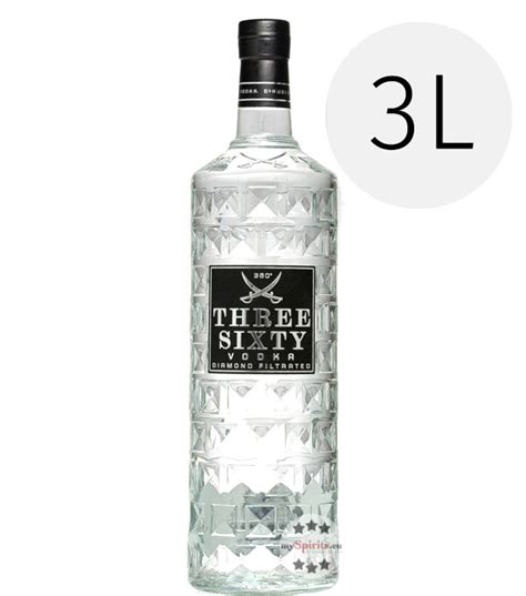 Three Sixty 3l Magnumflasche Premium Vodka Myspiritseu