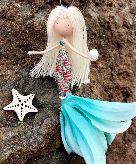 Handmade Little Mermaid Ornament Mermaid Doll Christmas Etsy In 2021