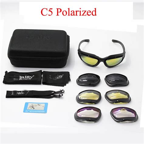 c5 army goggles desert storm 4 lens outdoor sports hunting sunglasses anti uva uvb x7 polarized