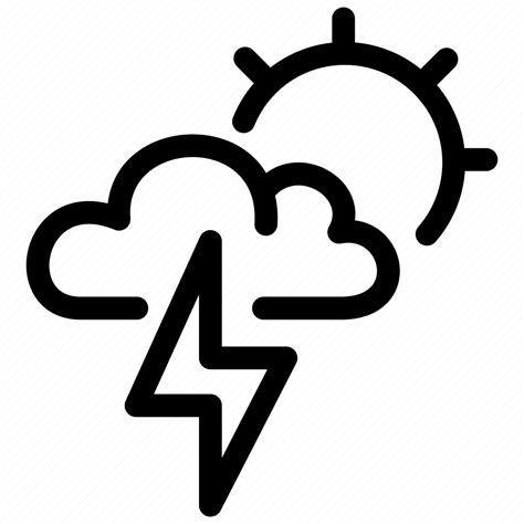 Cloud Cloudy Forenoon Lightning Thunder Icon Download On Iconfinder