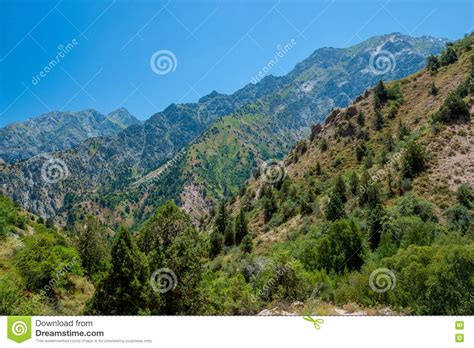 The Beautiful Mountain Scenery Uzbekistan Stock Image Image Of Cliff