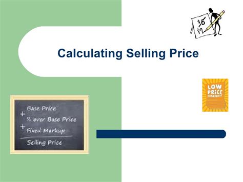 Which stock to buy today? M10 L6 Calculating Selling Price