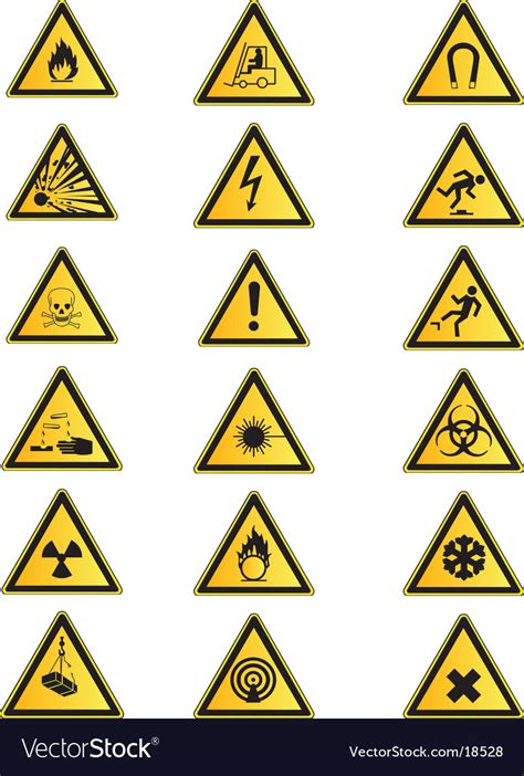 Health And Safety Signs Collection Royalty Free Vector Image
