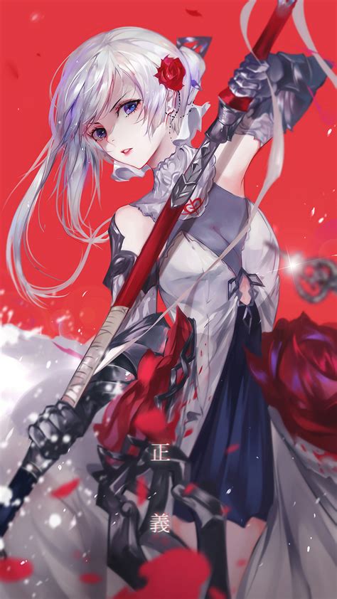 Anime Beautiful Girl Warrior Sword Fantasy 4k Hd Phone Wallpaper