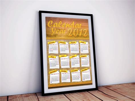 Corkboard Calendar Year 2012 Design Wilfred Tan Graphic Designer