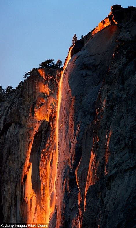 Horsetail Falls In Yosemite National Parks Firefall Phenomenon