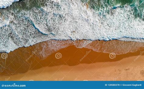 Ocean Waves Overhead Aerial View On A Sunny Day Stock Photo Image Of