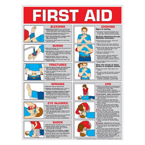 First Aid Chart Color Laminated