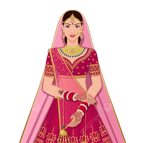 Bride Wearing Beautiful Lehenga And Jewellery For Indian Wedding