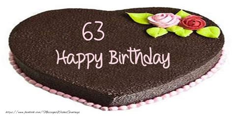 63 Years Happy Birthday Cake