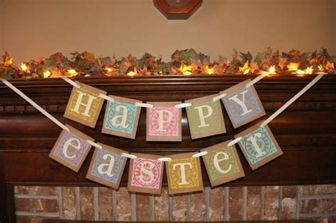 Happy Easter Spring Pastel Banner Garland By Inspirationalbanners 22